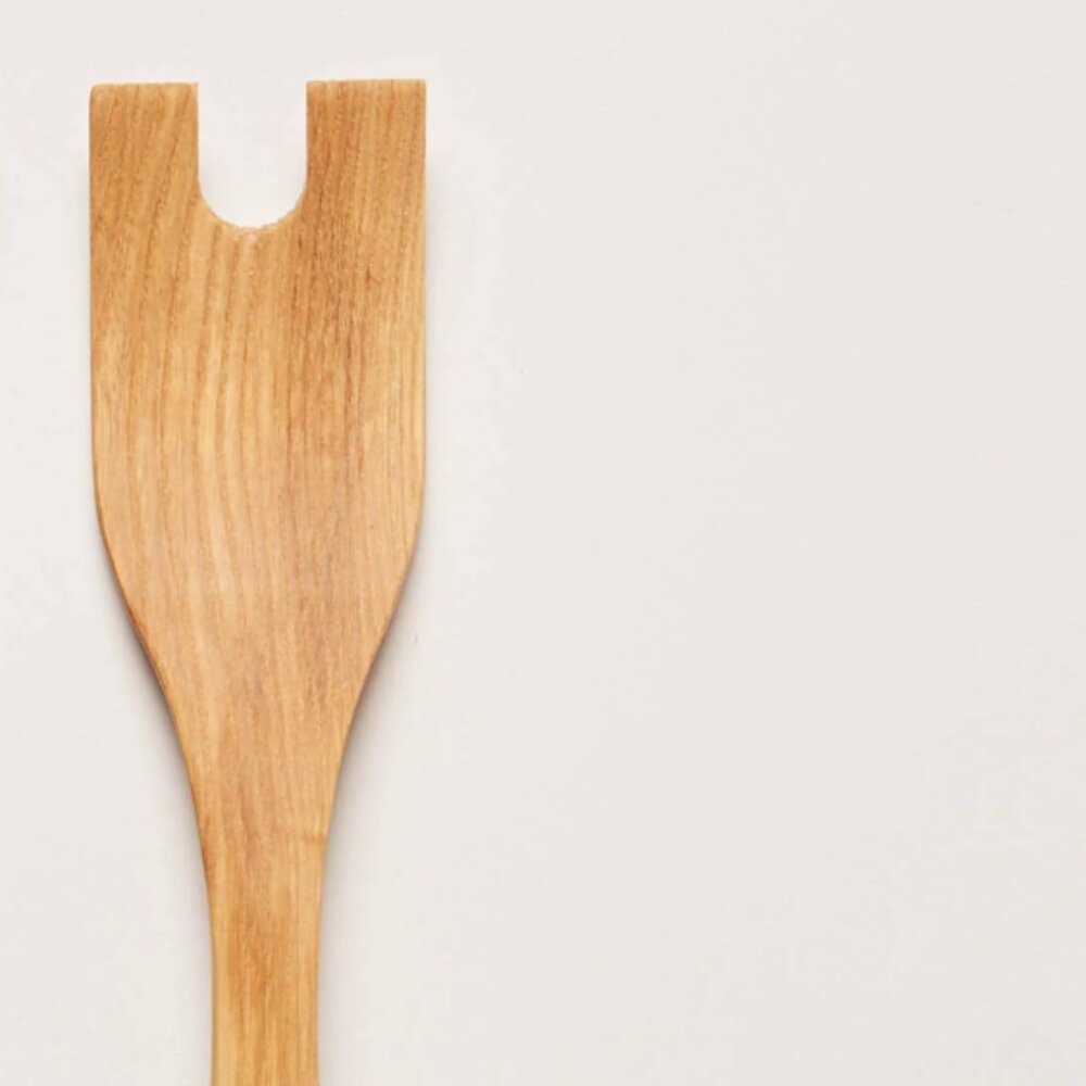 NWOT Farmhouse Pottery Crafted Salad Server in Natural Ash - Single